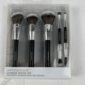 JAPONESQUE 5 Piece Ultimate Brush Set - Makeup Artist Quality - Variety - New
